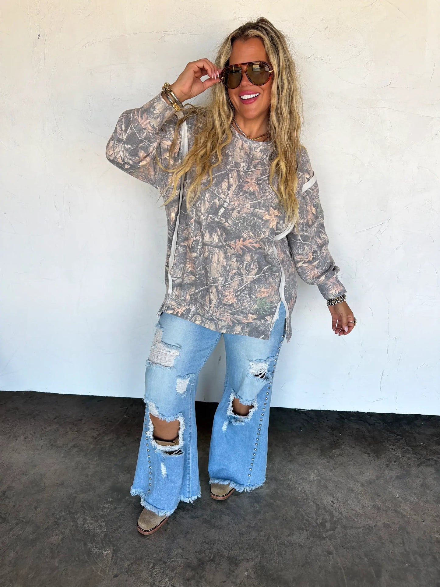 PREORDER- WANDER CAMO CLASSIC CREW PULLOVER by BLAKELEY