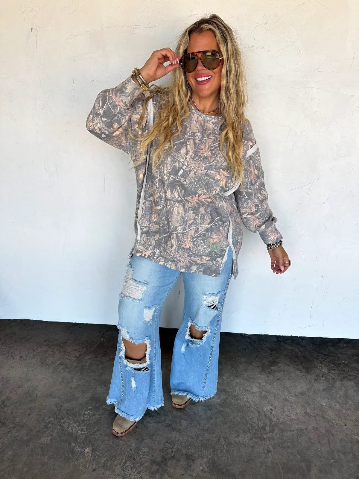 PREORDER- WANDER CAMO CLASSIC CREW PULLOVER by BLAKELEY