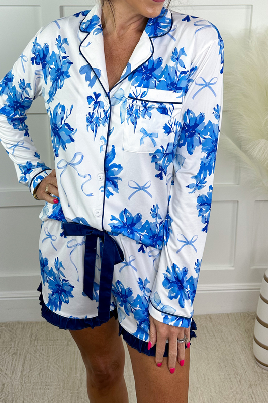 Blossom Ruffle Pajama Set by Jess Lea