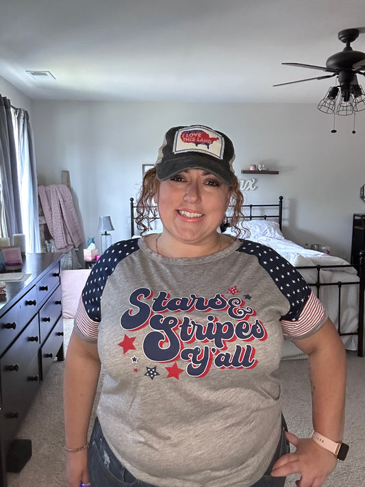 Stars and Stripes Y'All by Knitted Grace Boutique