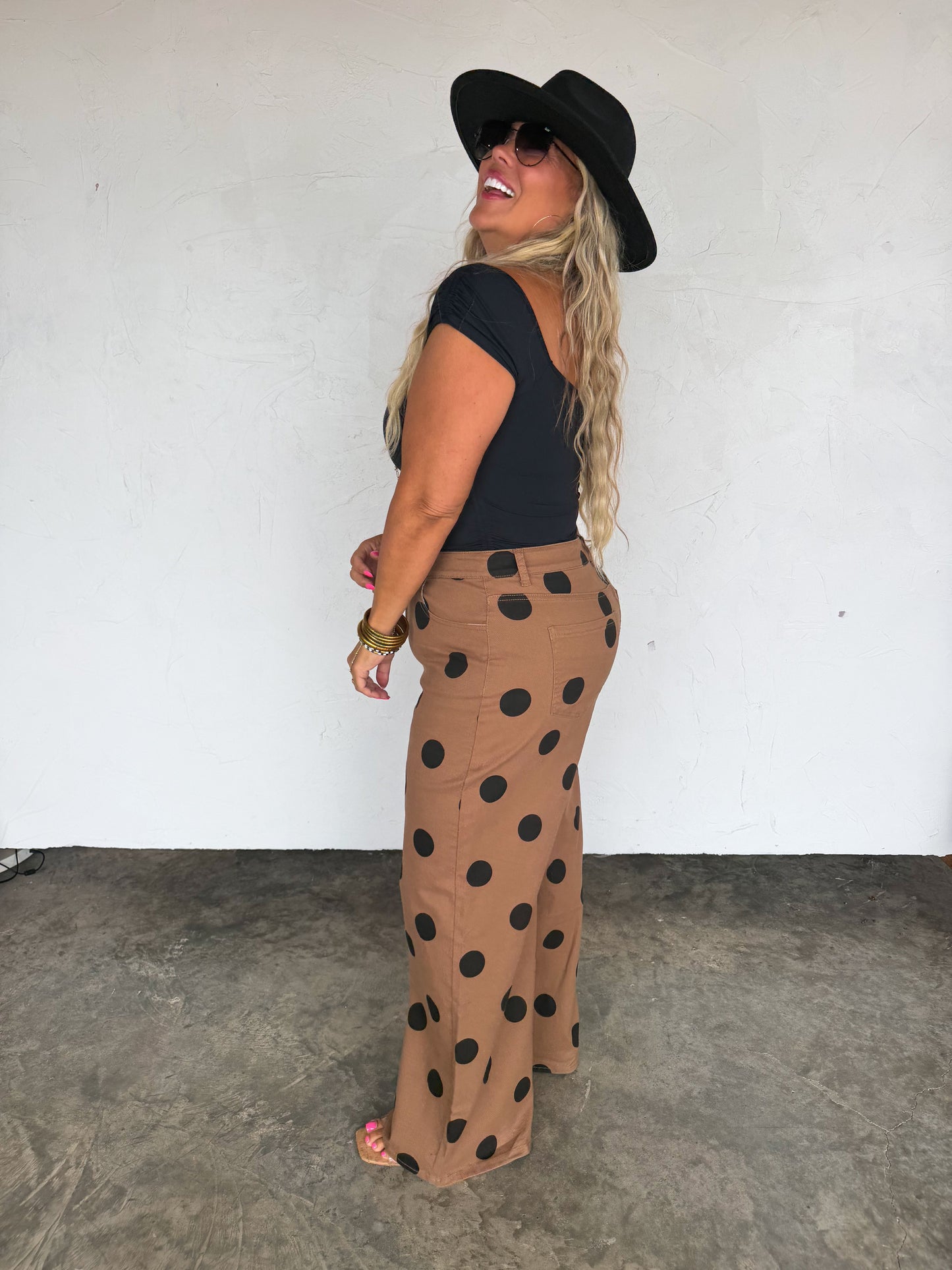Blakeley Mocha Dot Denim Jeans - Preorder by Blakeley
