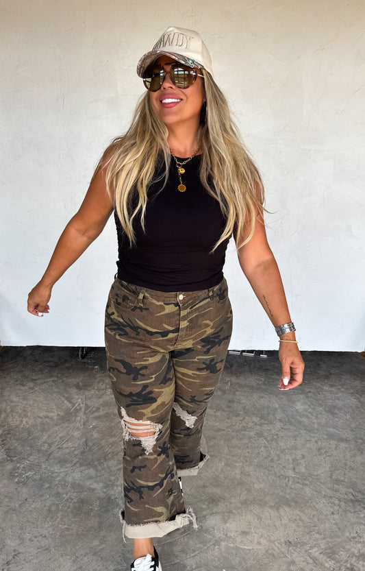 URBAN CAMO DISTRESSED JEAN by BLAKELEY