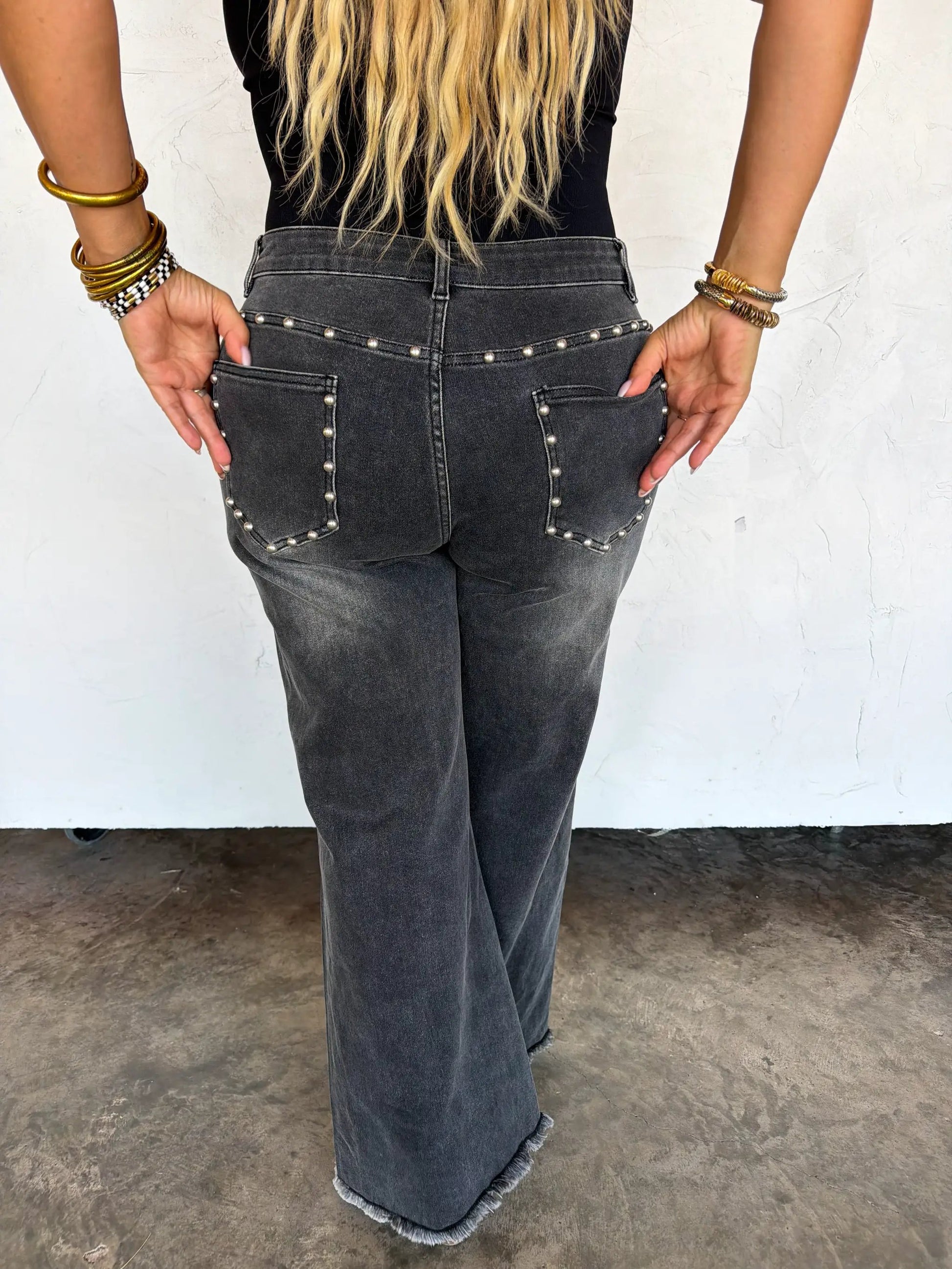PREORDER- OFF THE GRID STUDDED JEANS by BLAKELEY