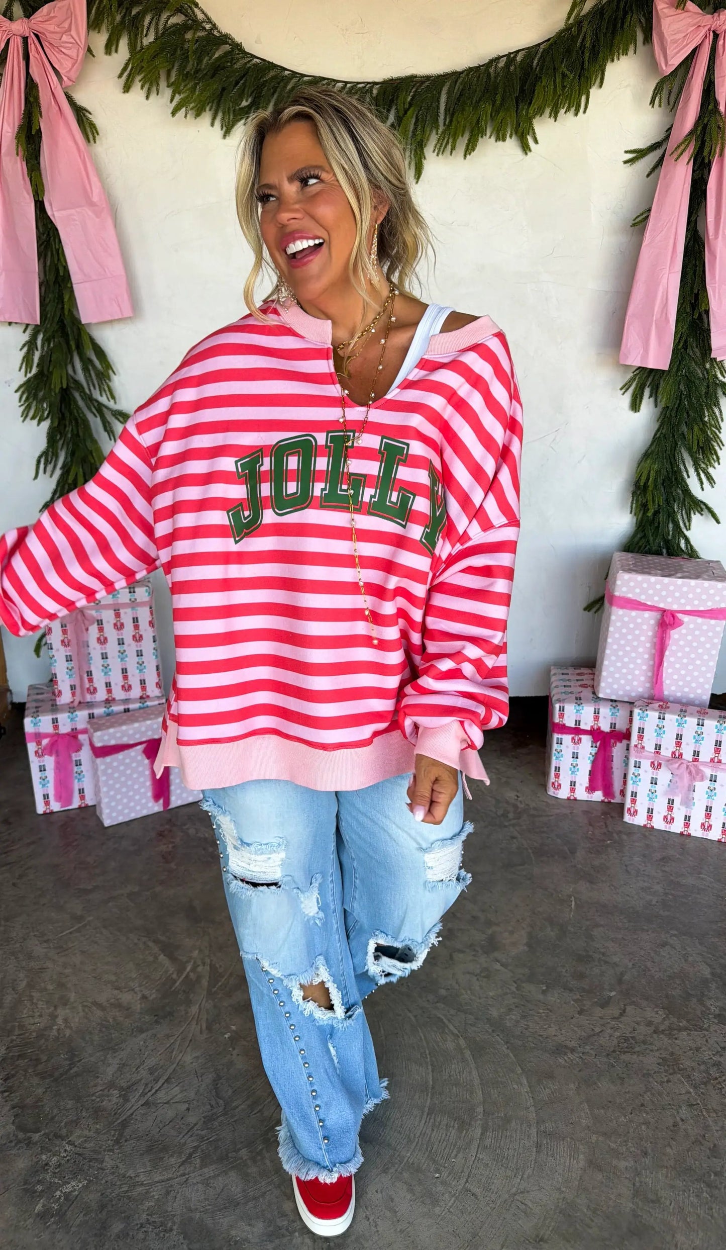 PREORDER- JOLLY & MERRY OVERSIZED PULLOVER by BLAKELEY