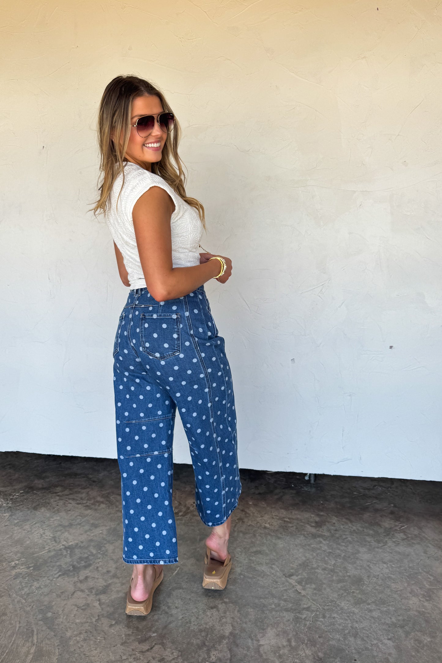 Blakeley Darling Dot Barrel Jeans - Preorder by Blakeley