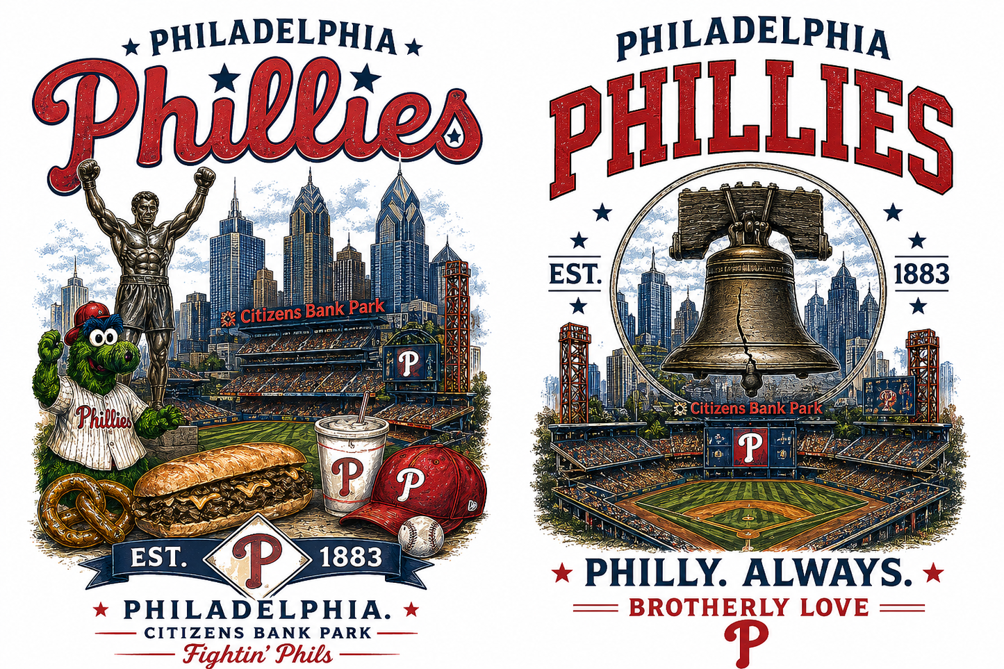 Philadelphia Phillies Ivory Unisex T-Shirt by Knitted Grace