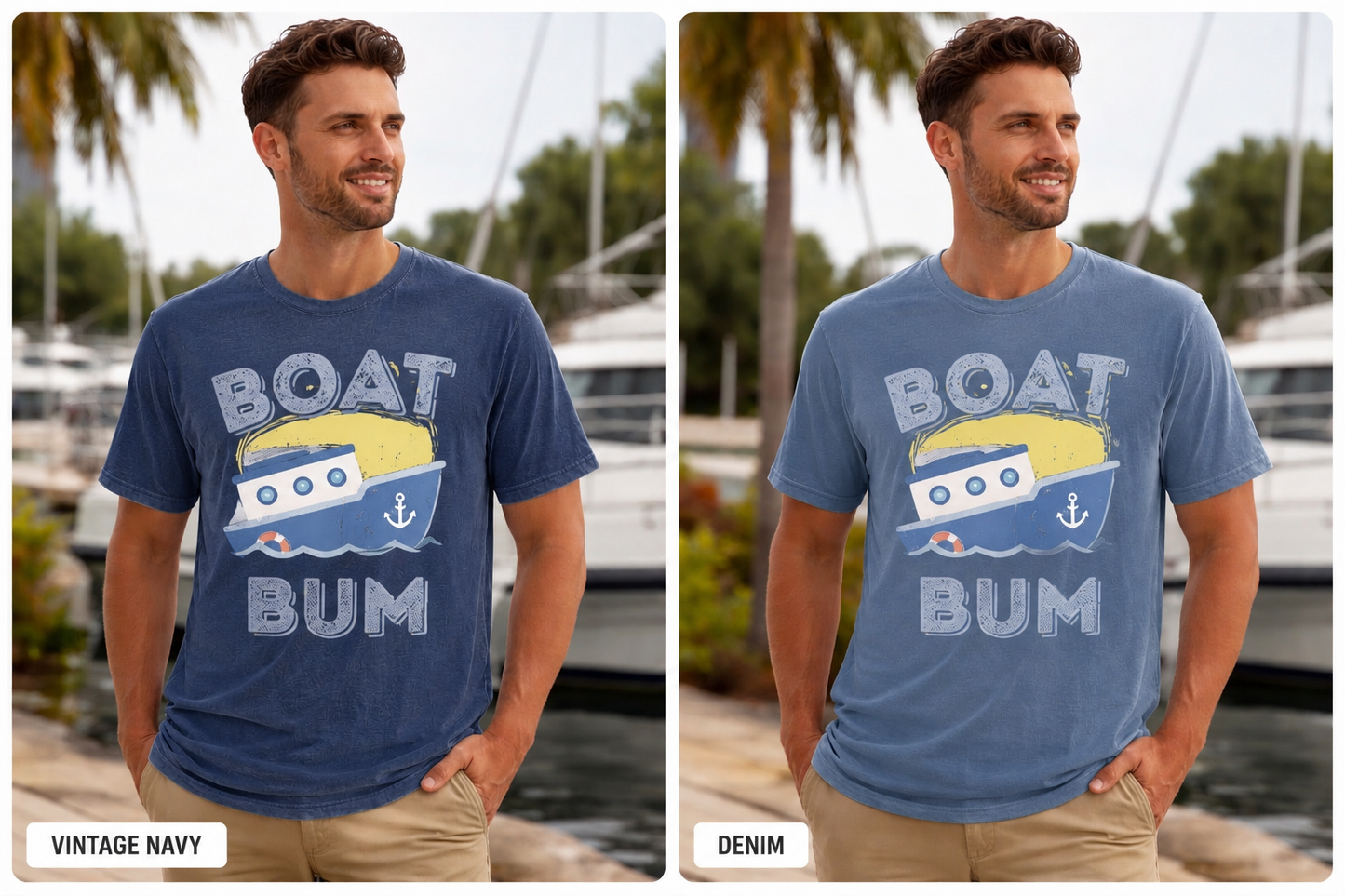 Boat Bum Lake T-Shirt by Knitted Grace
