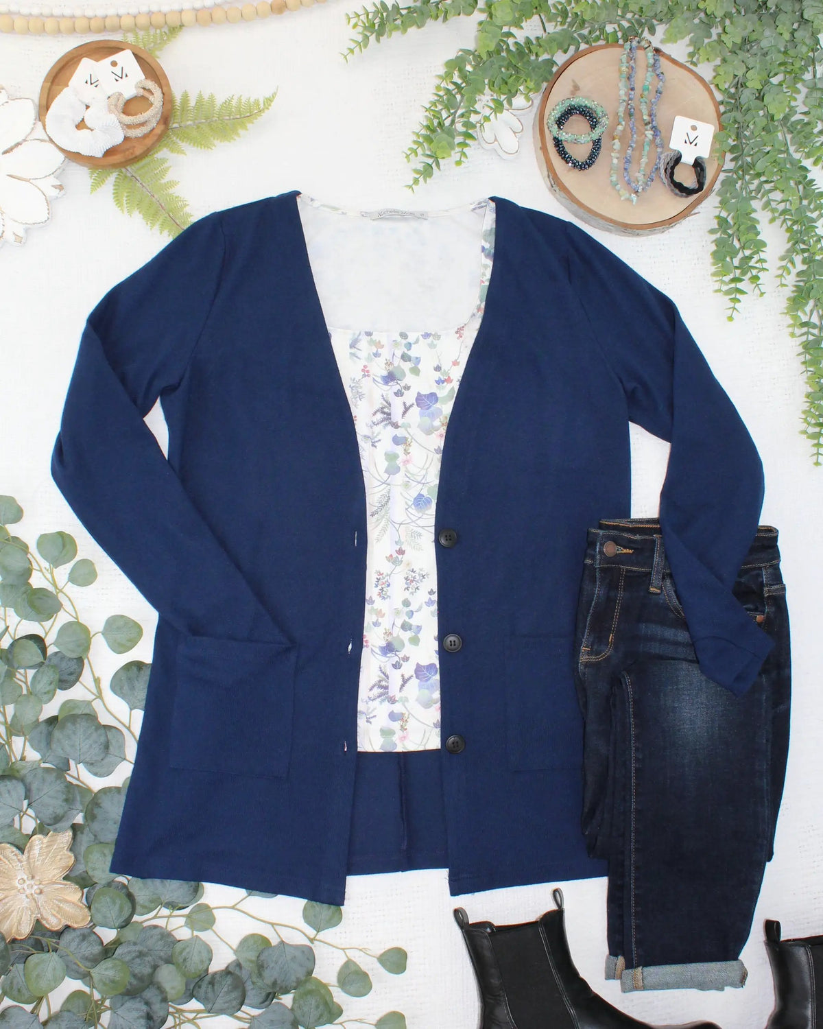 IN STOCK Cori Cardigan - Navy by Michelle Mae
