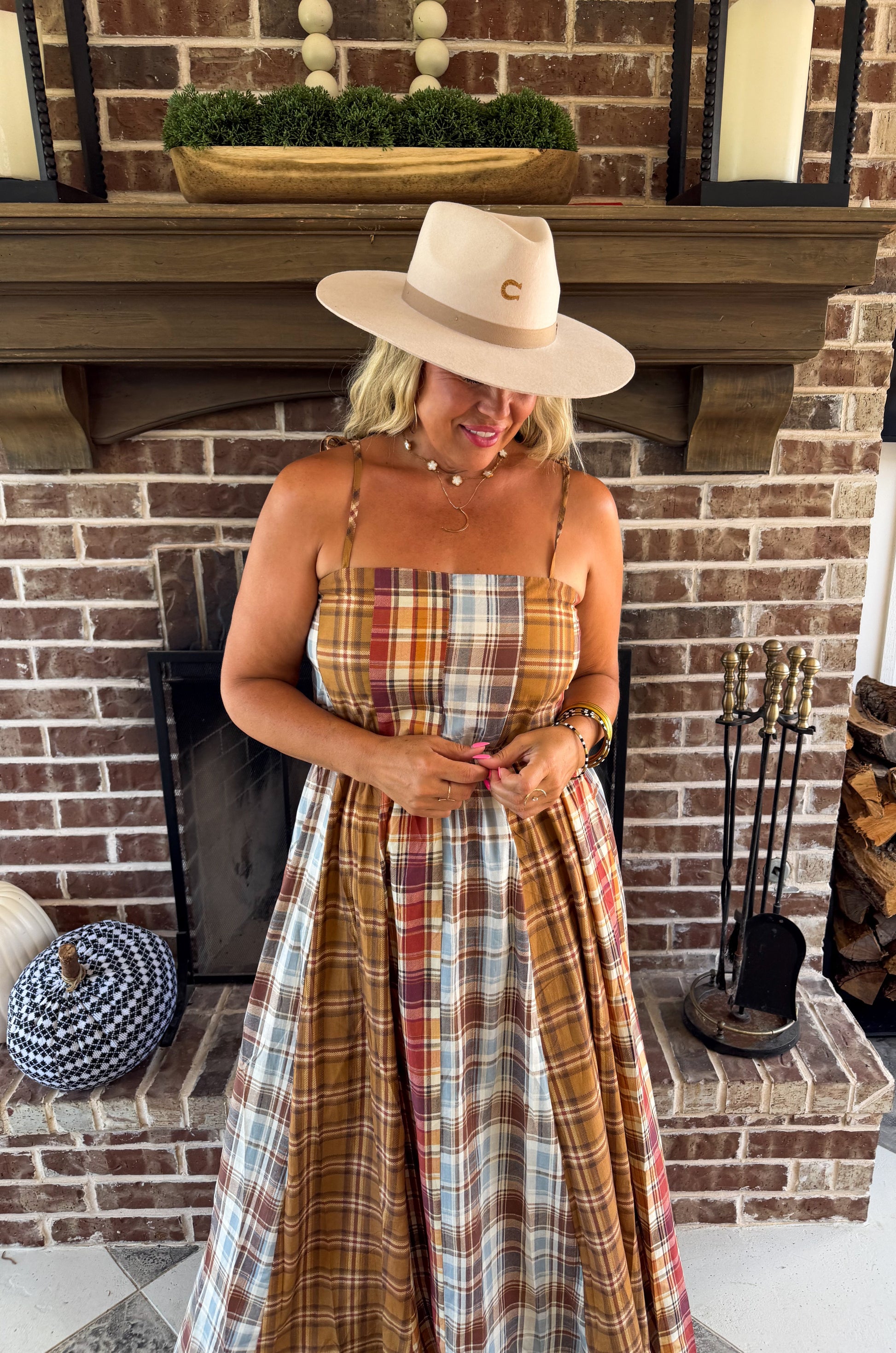 PREORDER- THE ASHFORD PLAID MAXI DRESS by Blakeley