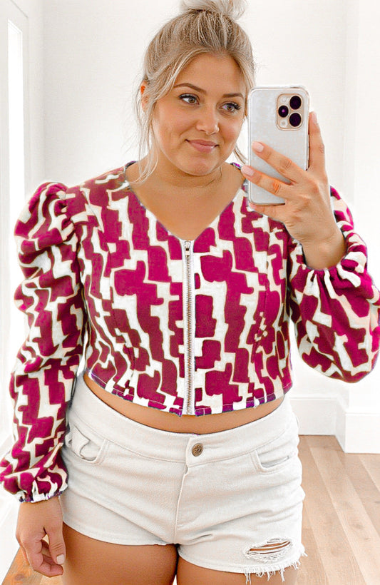 Zola Zip Up Crop Top - Girl Code Couture