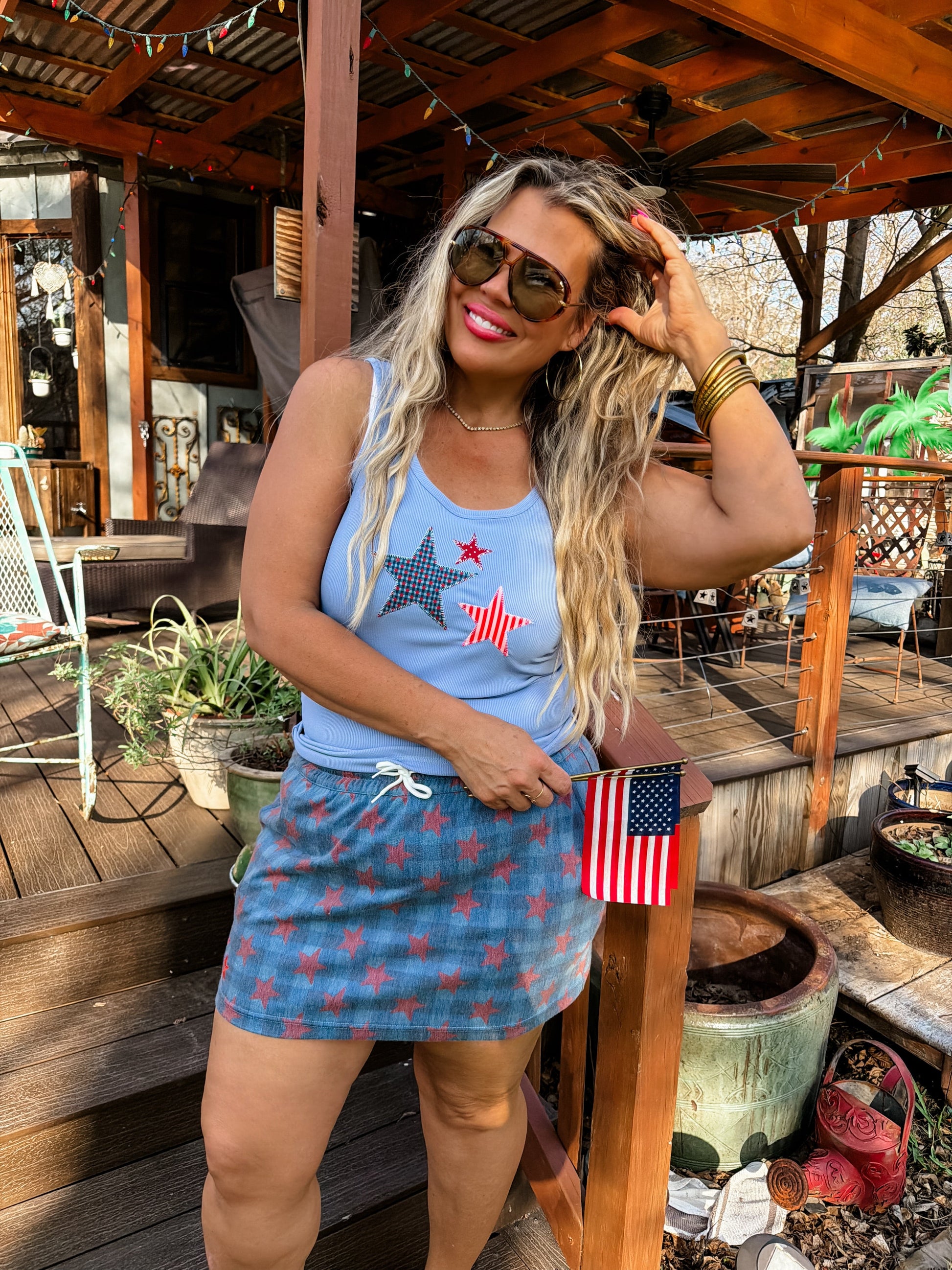 PREORDER- PRESLEY STRETCH DENIM SKIRT