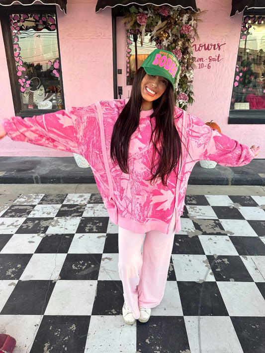 Preorder - Pink Camo Pullover