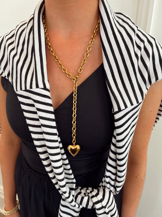 XL HEART NECKLACE by Chansuttpearls