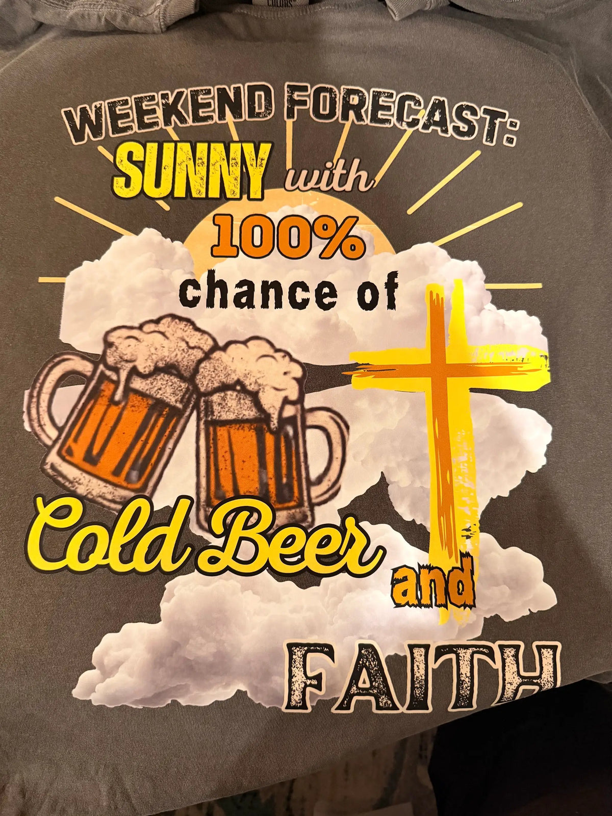 Comfort Colors C1717 Adult Weekend Forecast Premium USA Cotton Tee by Knitted Grace Boutique