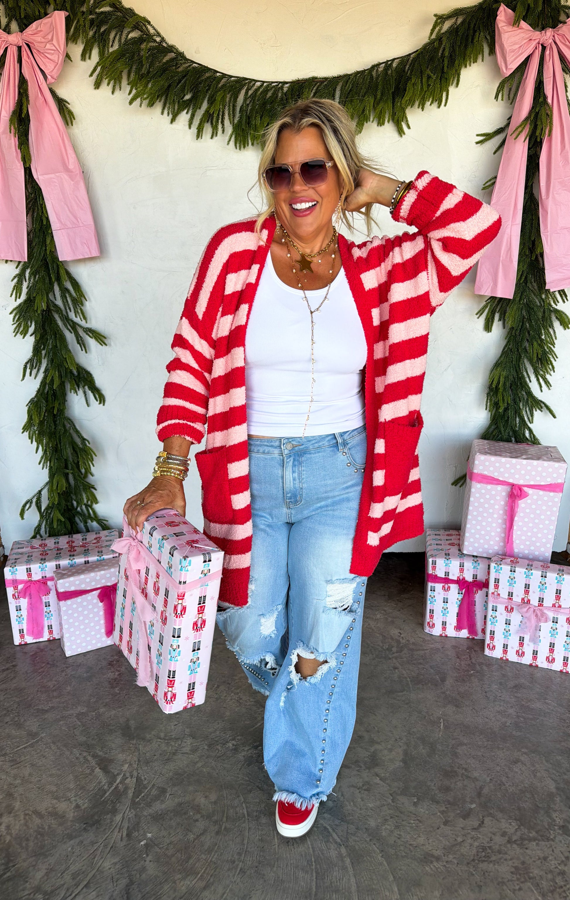 PREORDER- COZY CHRISTMAS CLOUD CARDIGAN by BLAKELEY