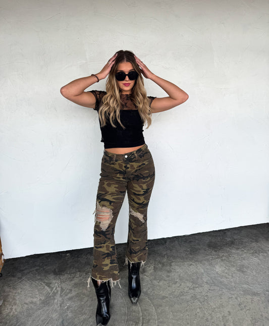URBAN CAMO DISTRESSED JEAN by BLAKELEY
