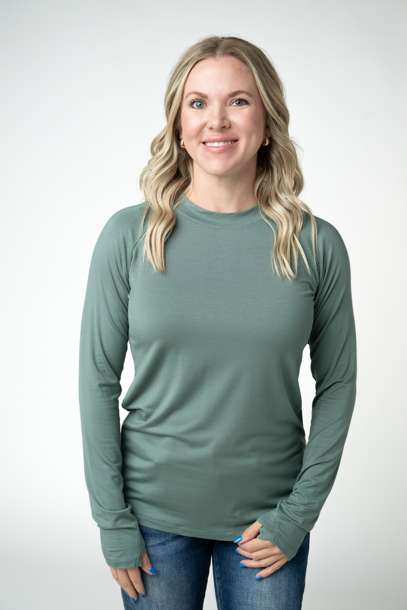 IN STOCK Blair Long Sleeve Top - Dusty Jade by Michelle Mae