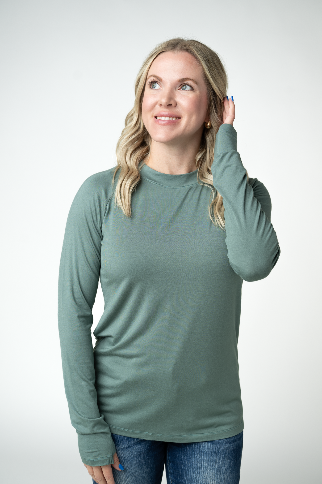 IN STOCK Blair Long Sleeve Top - Dusty Jade by Michelle Mae