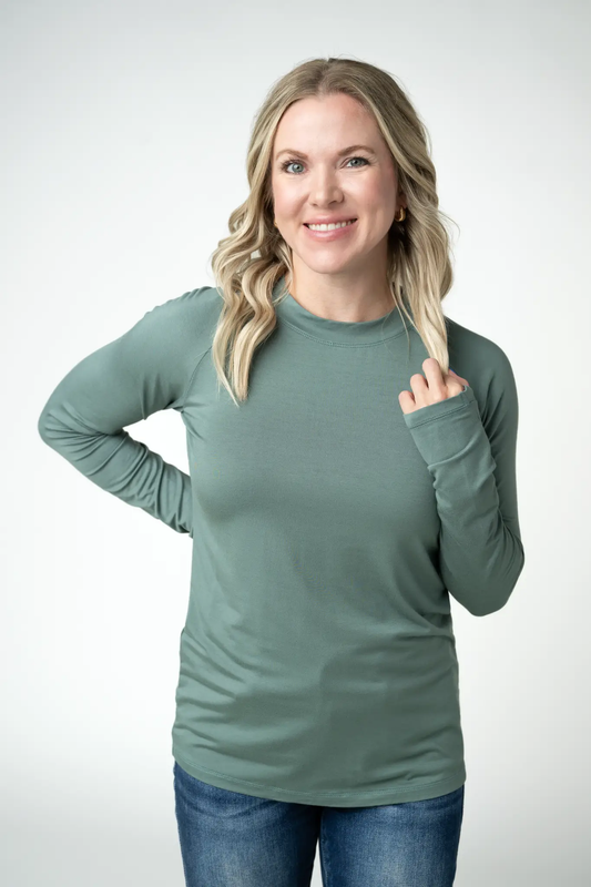 Blair Long Sleeve Top - Dusty Jade by Michelle Mae
