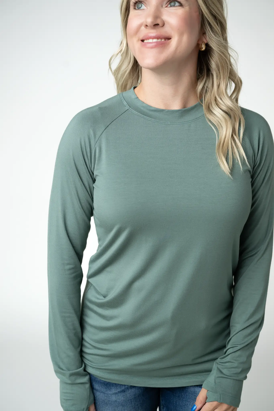 Blair Long Sleeve Top - Dusty Jade by Michelle Mae