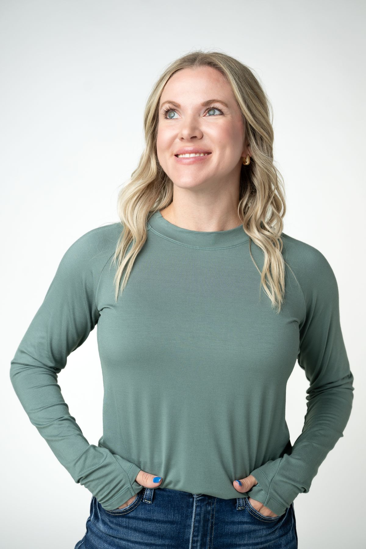 IN STOCK Blair Long Sleeve Top - Dusty Jade by Michelle Mae