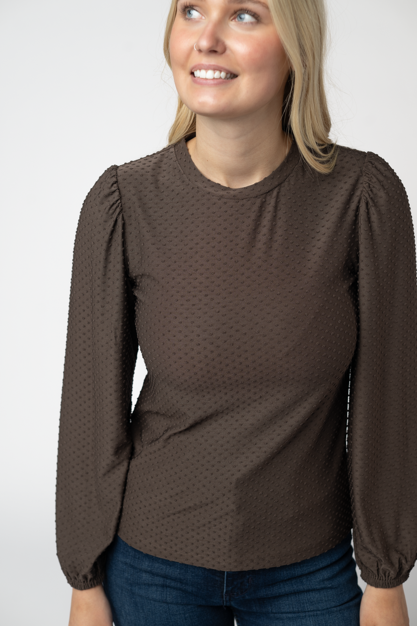 IN STOCK Miranda Dot Top - Brown by Michelle Mae