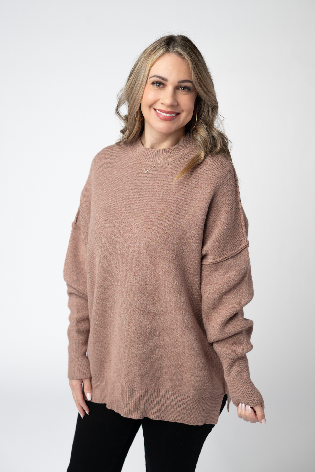 IN STOCK Aurora Cozy Sweater - Rose Gold by Michelle Mae