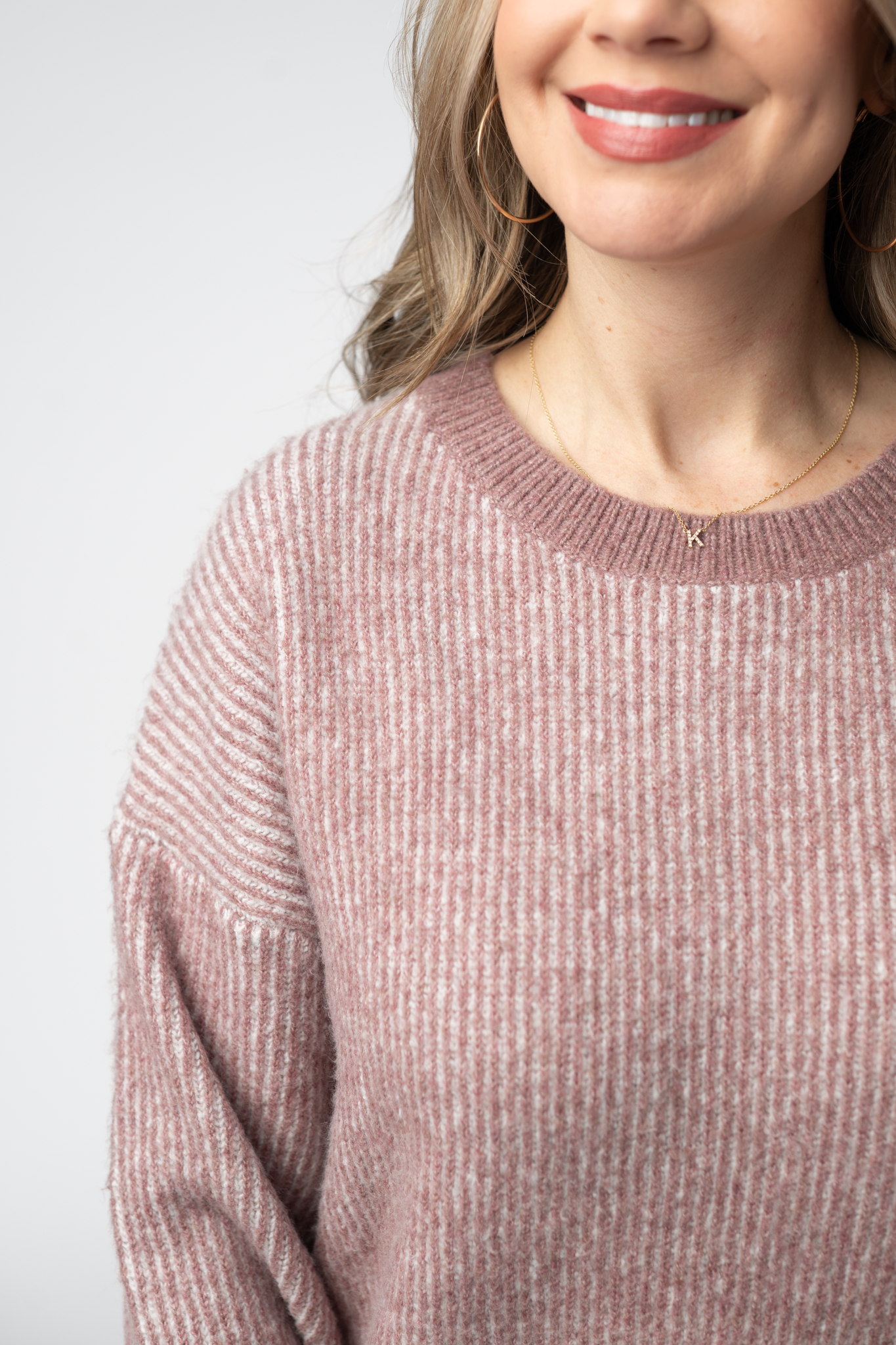 IN STOCK Josie Cozy Crew Sweater - Dusty Rose by Michelle Mae