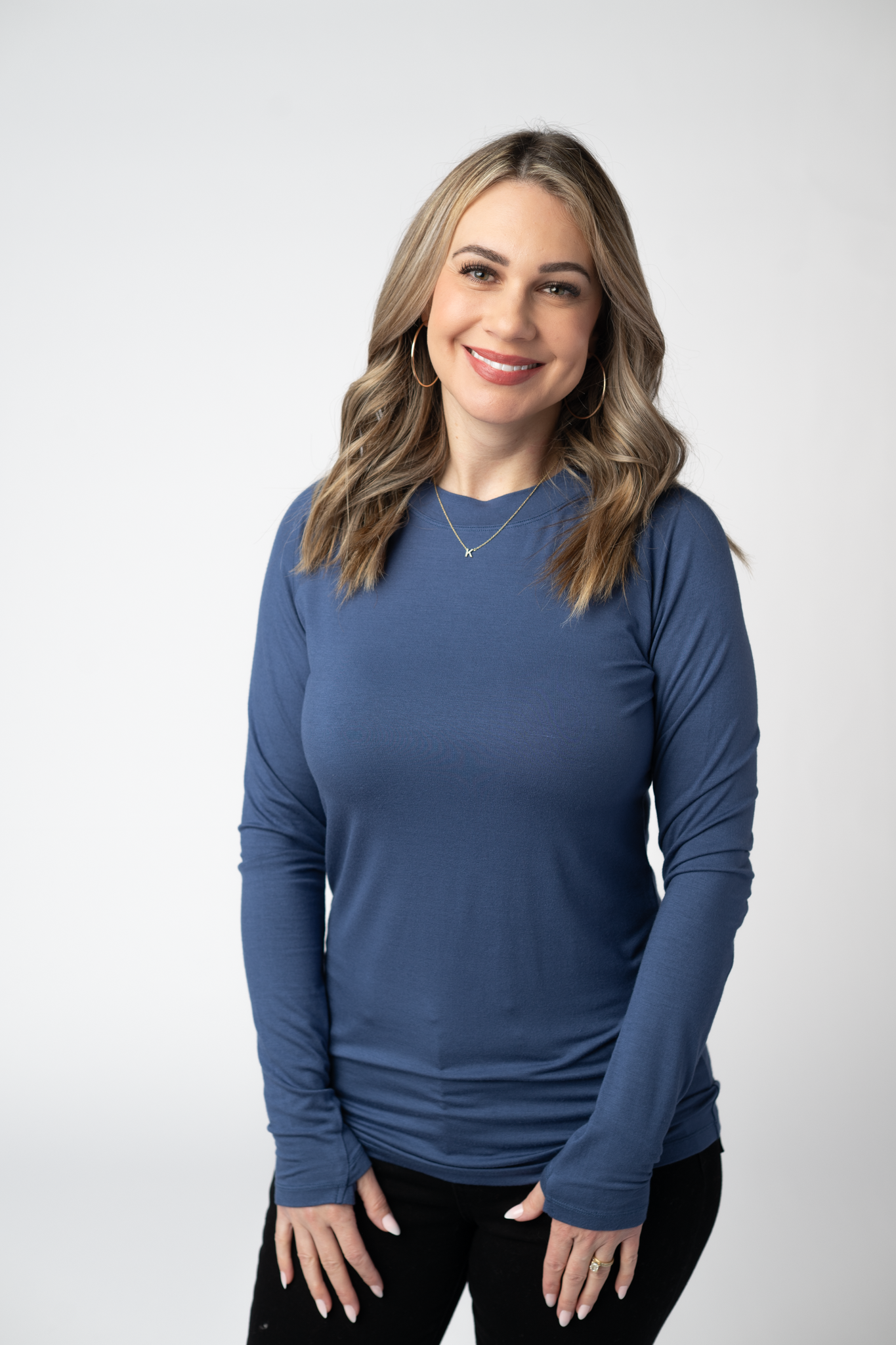 Blair Long Sleeve Top - Blue by Michelle Mae
