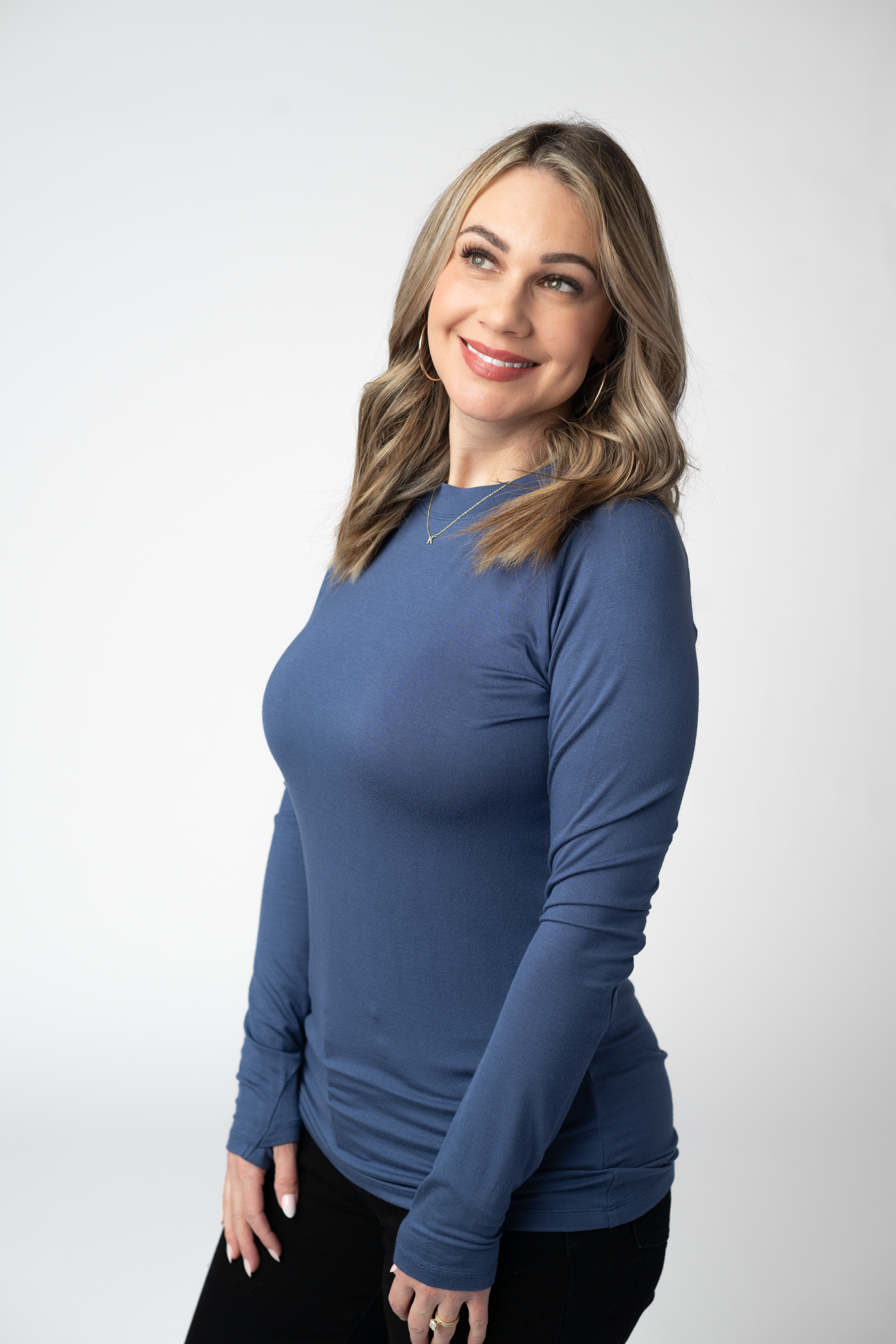 Blair Long Sleeve Top - Blue by Michelle Mae
