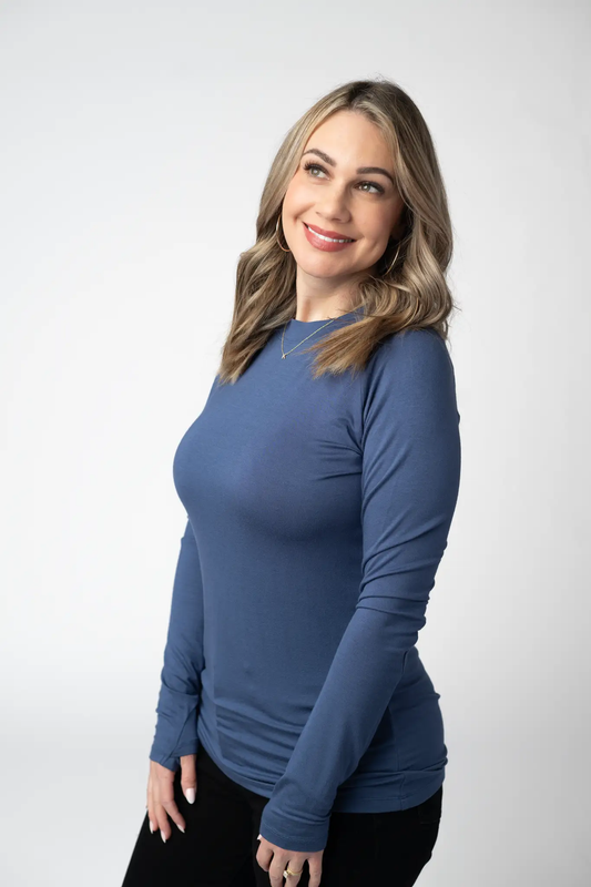 Blair Long Sleeve Top - Blue by Michelle Mae
