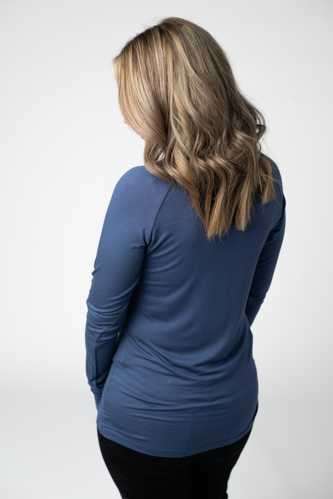 IN STOCK Blair Long Sleeve Top - Blue by Michelle Mae