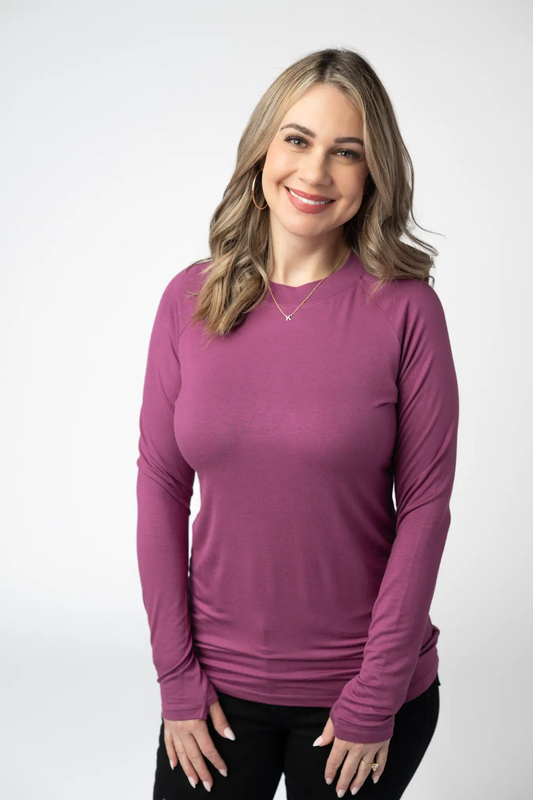 Blair Long Sleeve Top - Mulberry by Michelle Mae