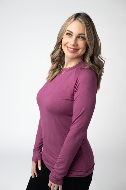 IN STOCK Blair Long Sleeve Top - Mulberry by Michelle Mae