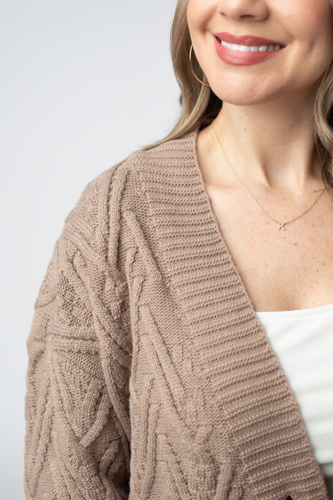 IN STOCK Brooks Button Sweater Cardigan - Mocha by Michelle Mae