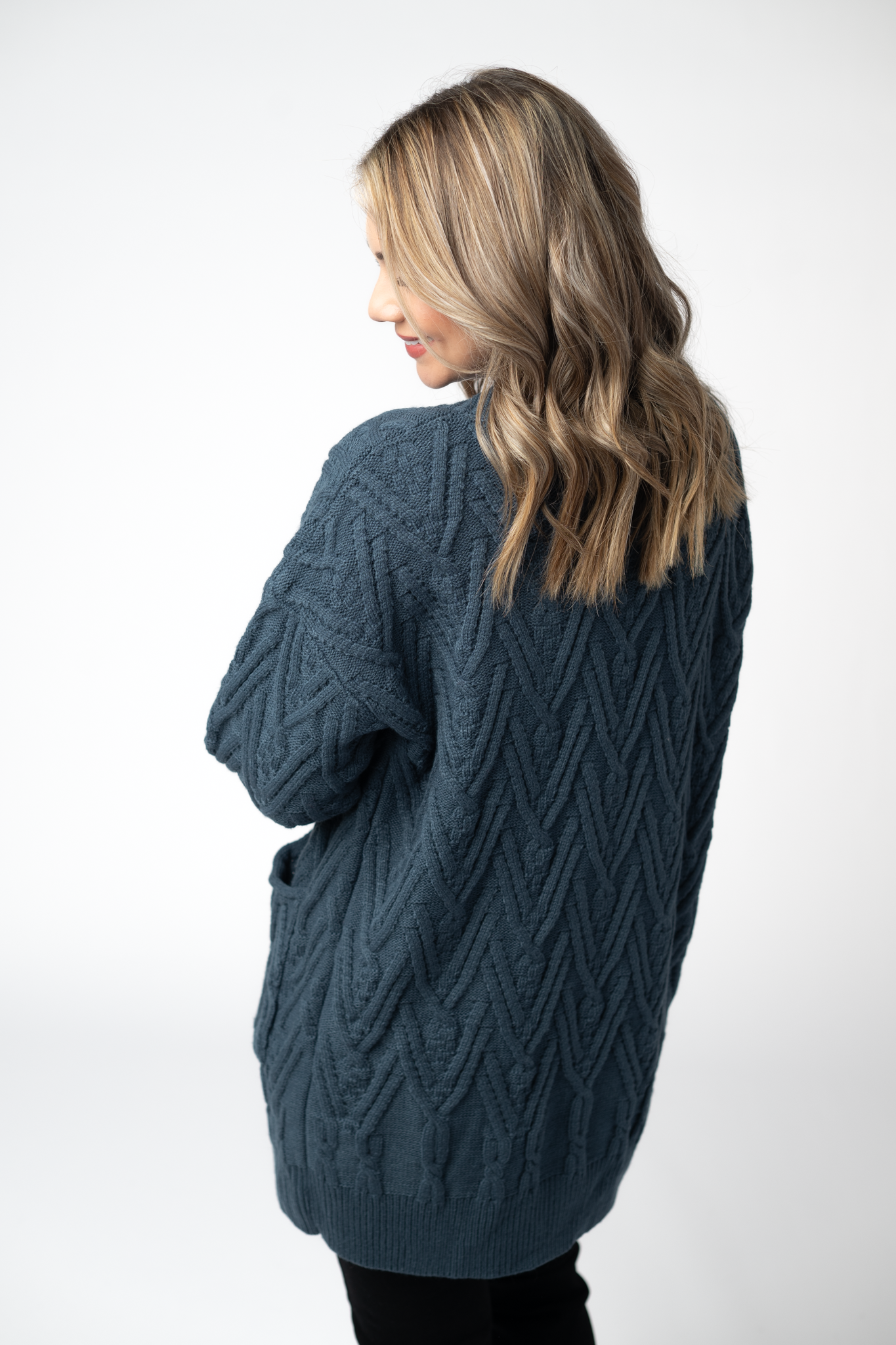 IN STOCK Brooks Button Sweater Cardigan - Navy by Michelle Mae