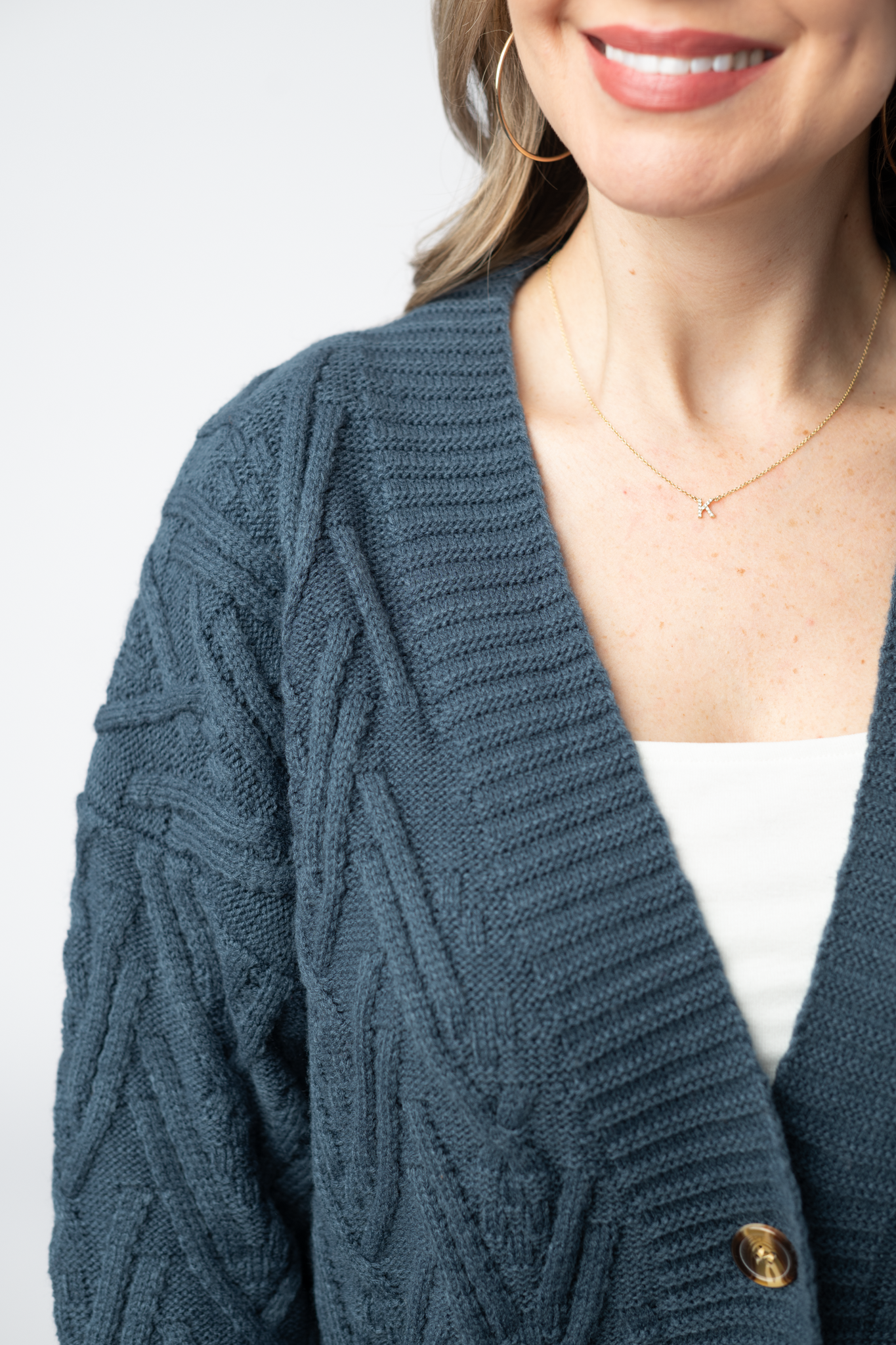 IN STOCK Brooks Button Sweater Cardigan - Navy by Michelle Mae