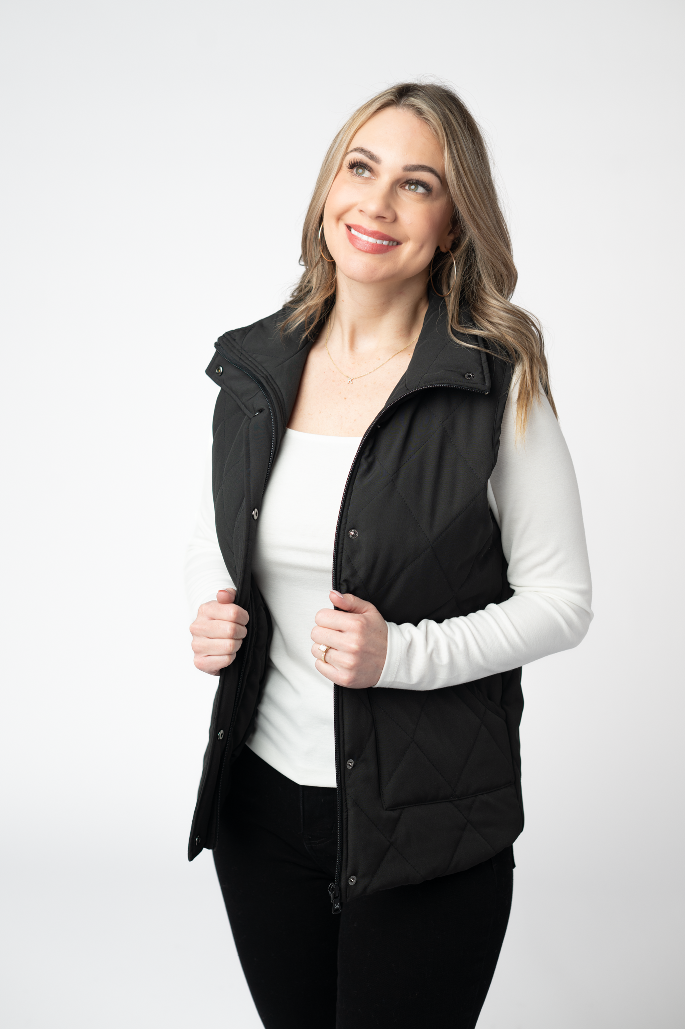 IN STOCK Remy Zip Up Vest - Black by Michelle Mae