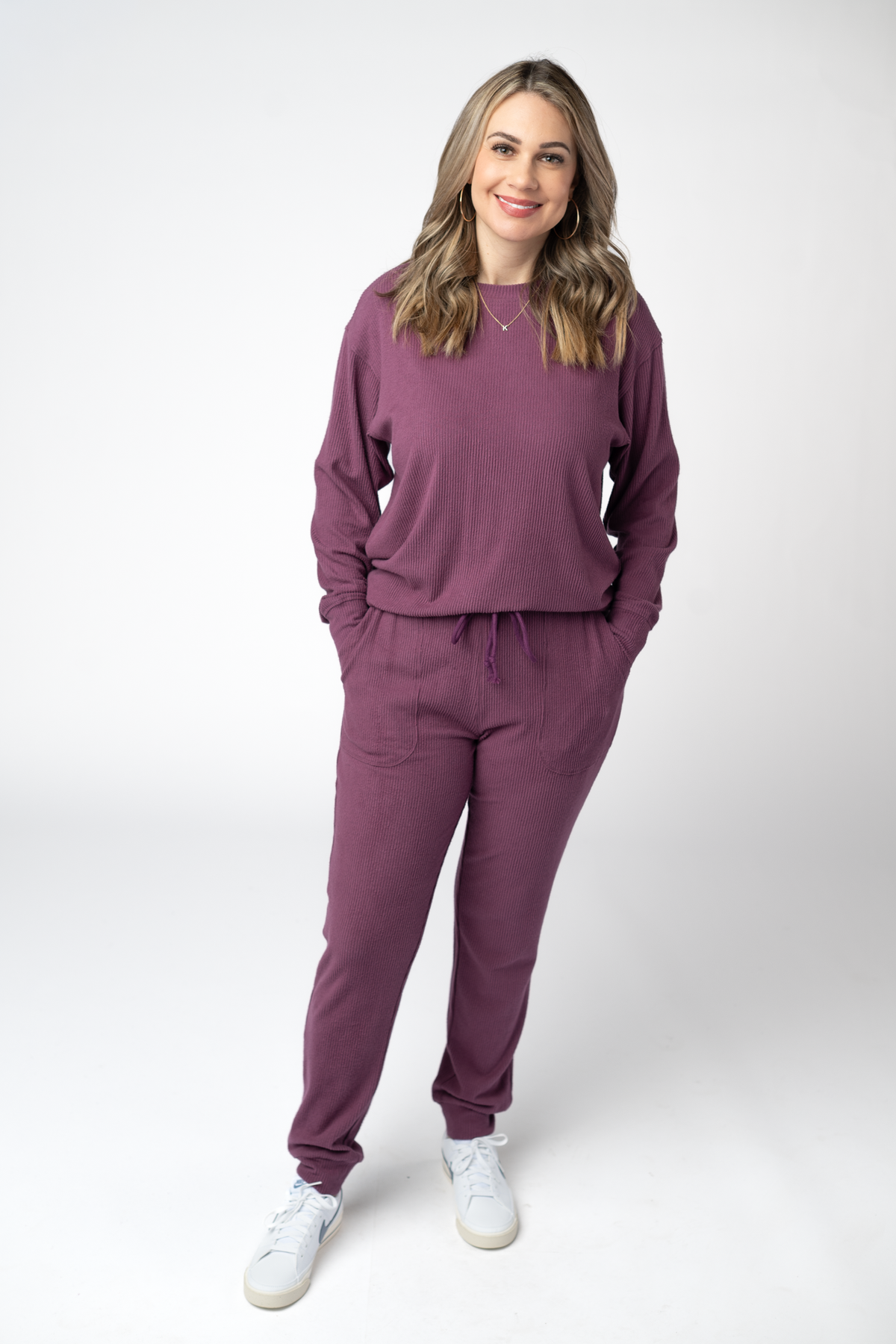 IN STOCK Corrine Joggers - Plum by Michelle Mae