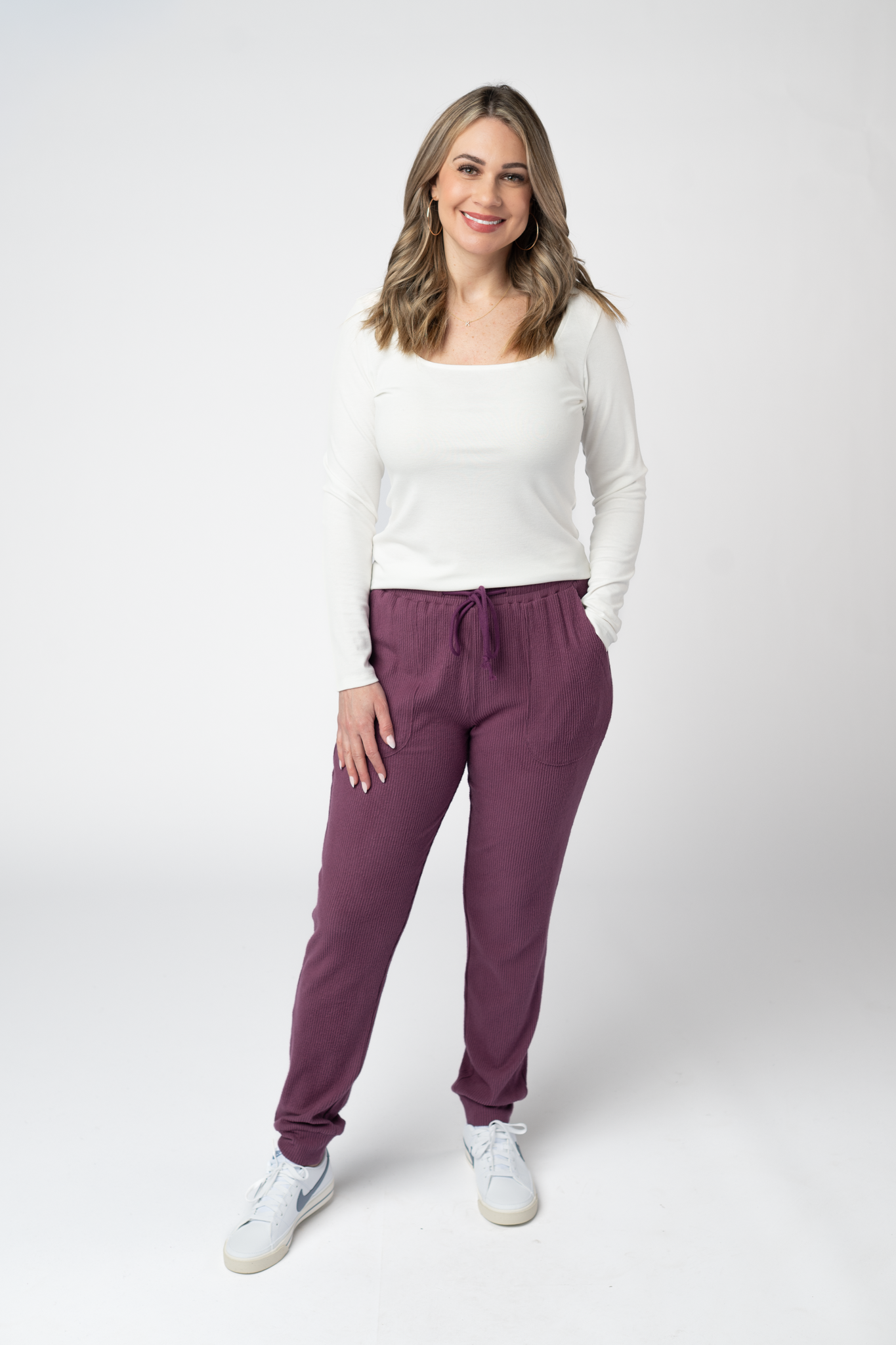 Corrine Joggers - Plum by Michelle Mae