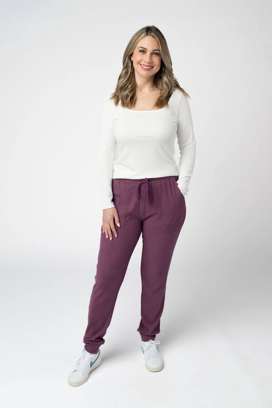 Corrine Joggers - Plum by Michelle Mae