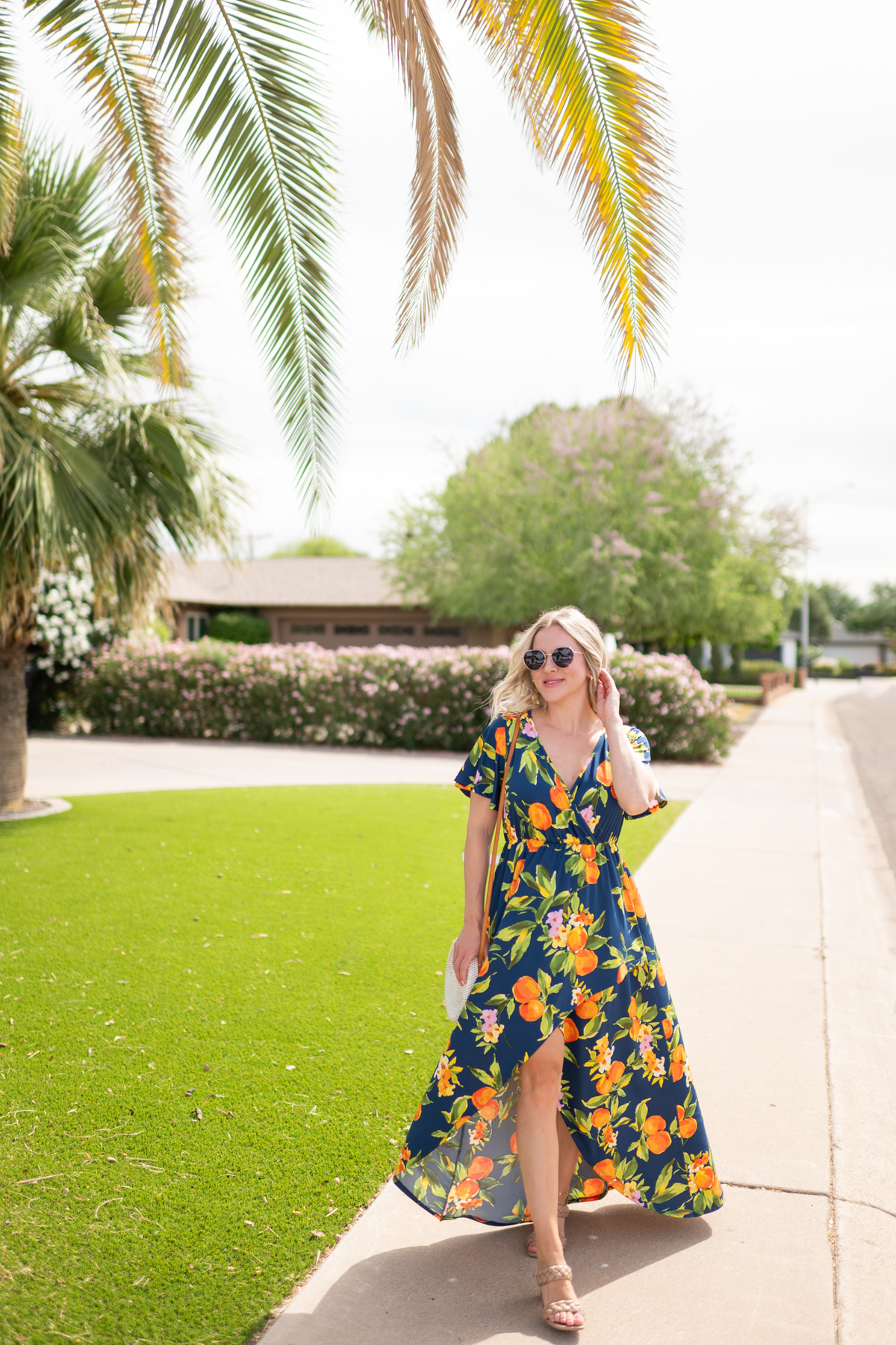 IN STOCK Harley High-Low Dress - Navy Citrus FINAL SALE by Michelle Mae