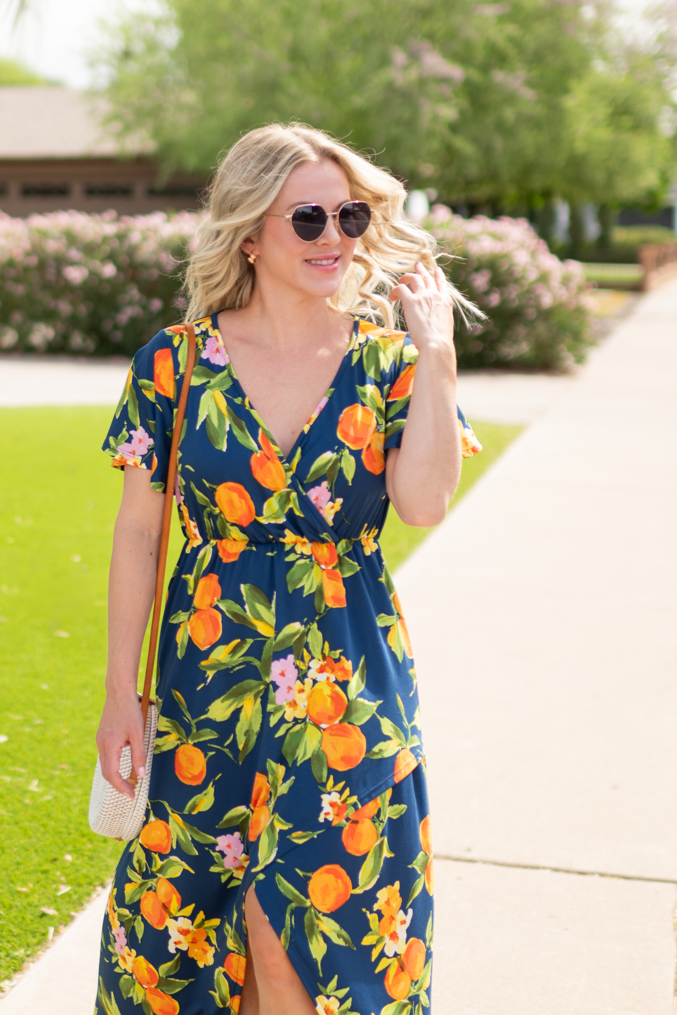 IN STOCK Harley High-Low Dress - Navy Citrus FINAL SALE by Michelle Mae