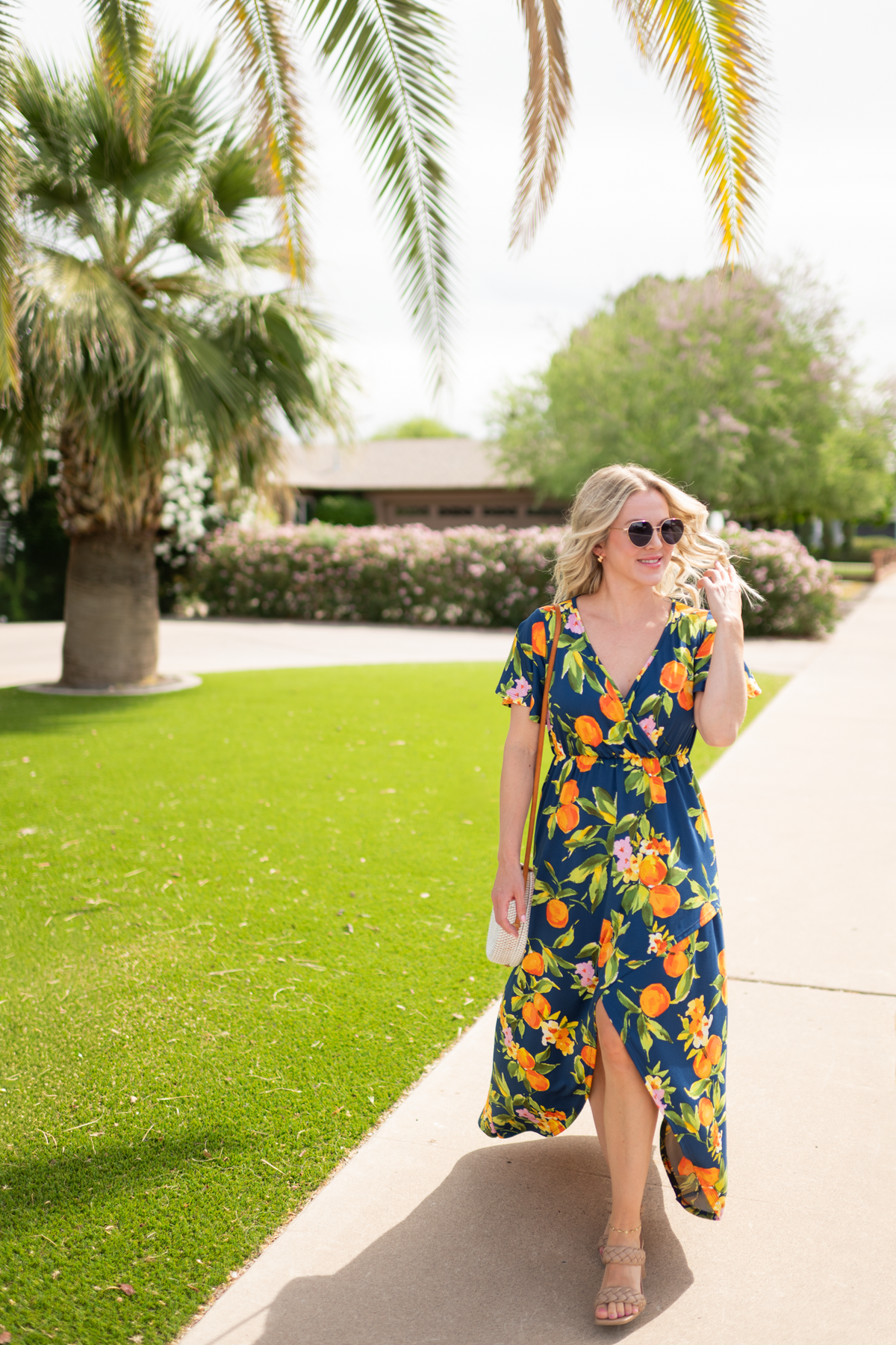IN STOCK Harley High-Low Dress - Navy Citrus FINAL SALE by Michelle Mae