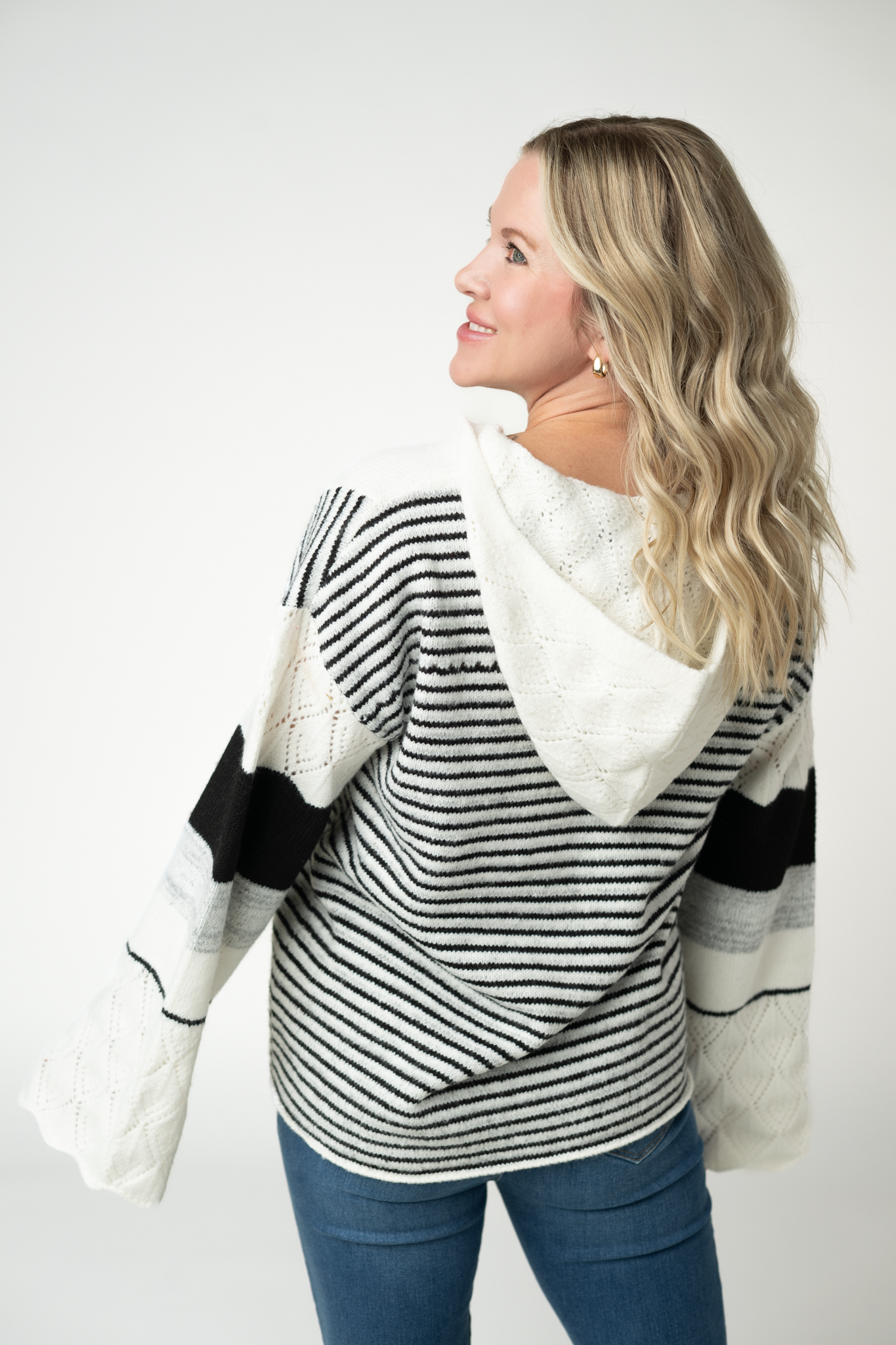 IN STOCK Monochrome Colorblock Hoodie by Michelle Mae