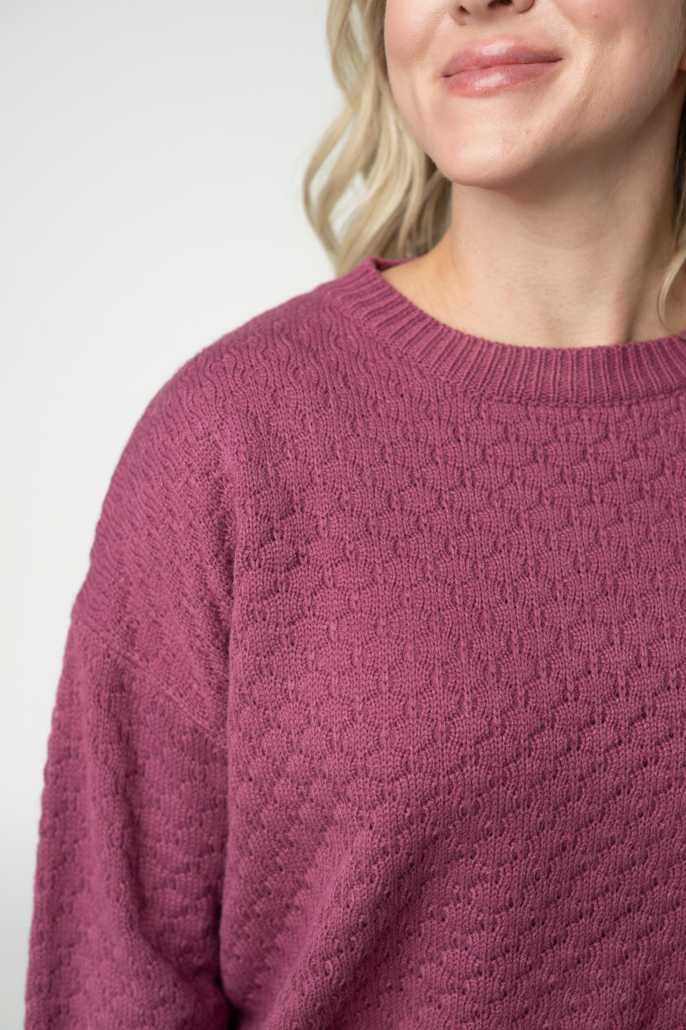 IN STOCK Gianna Pullover Sweater - Raspberry by Michelle Mae