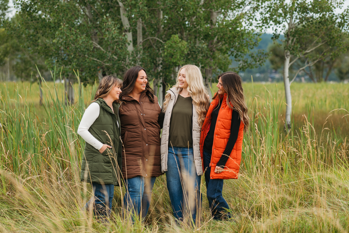 Harlow Long Vest Dual Pockets Pumpkin Zipper Button Outerwear by Michelle Mae