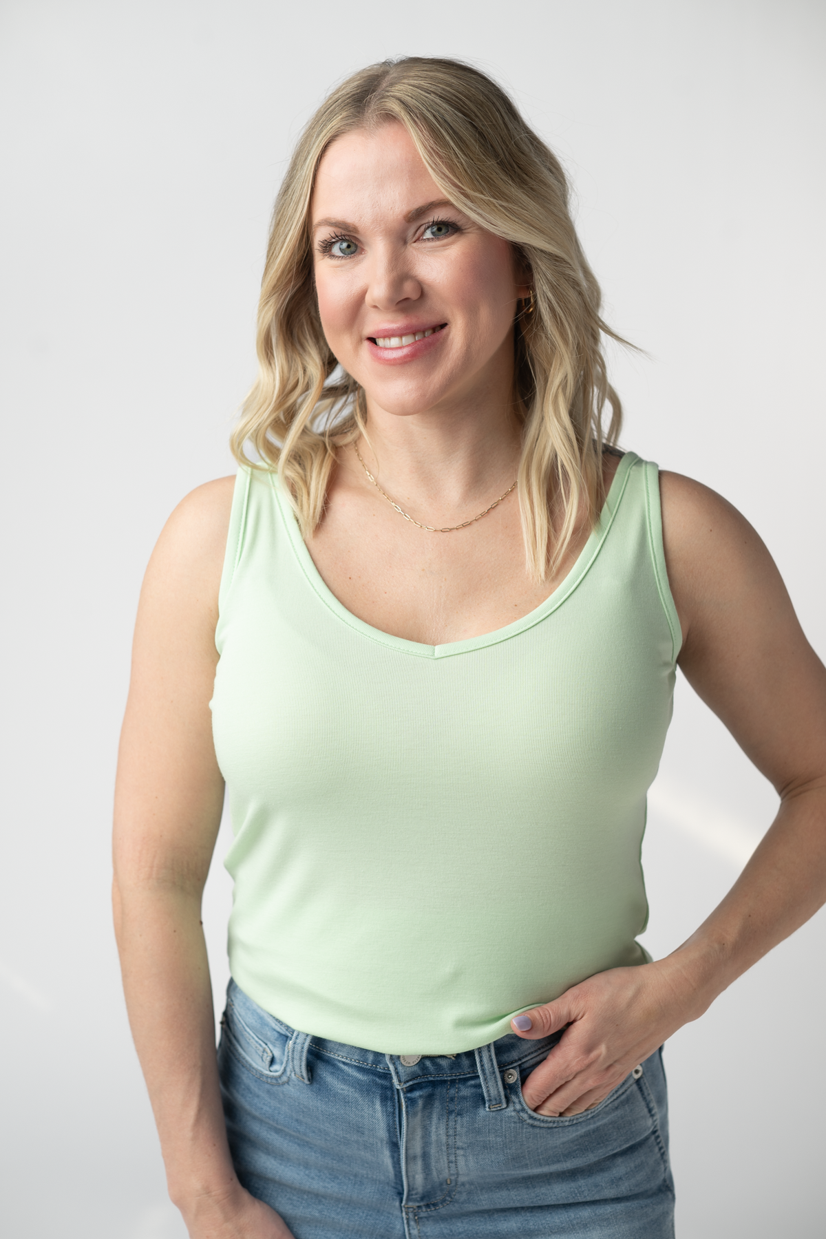IN STOCK Kennedy Tank - Lime FINAL SALE by Michelle Mae