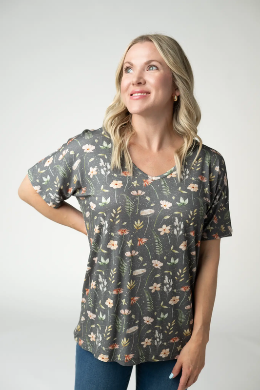 Chloe Cozy Top - Wildflower Meadow by Michelle Mae