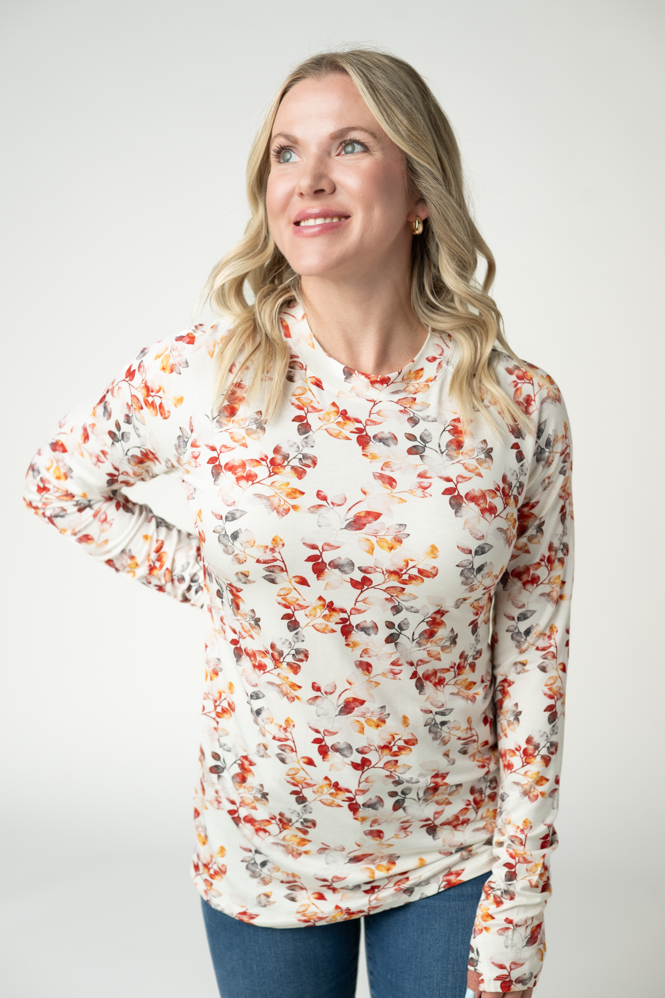 Blair Long Sleeve Top - Autumn Watercolor by Michelle Mae